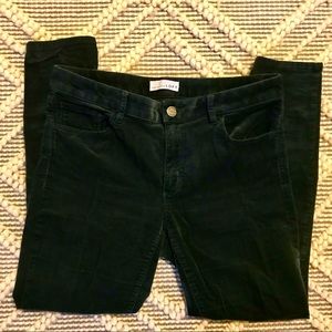 LOFT forest green corduroy skinny jeans